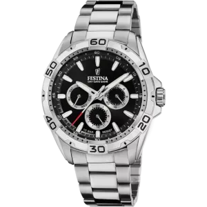 Festina Men's Stainless Steel Elegance Watch F20623/4 with Black Dial 