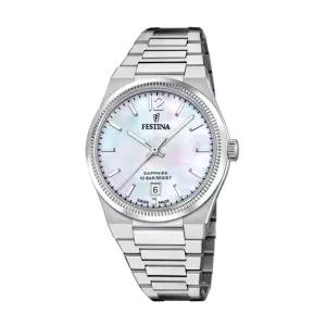 Festina Swiss Made Mother of Pearl Dial Stainless Steel Bracelet Women's Watch F20052/1 