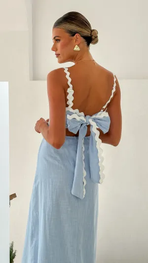 Fiora Maxi Dress - Baby Blue,prom dresses,wedding guest dresses,homecoming dresses,bridesmaid dresses,cocktail dresses,women clothing,summer dresses,formal dresses,sundresses,mother of the bride dresses,quince clothing,bodycon dress,dress casual,dress desi