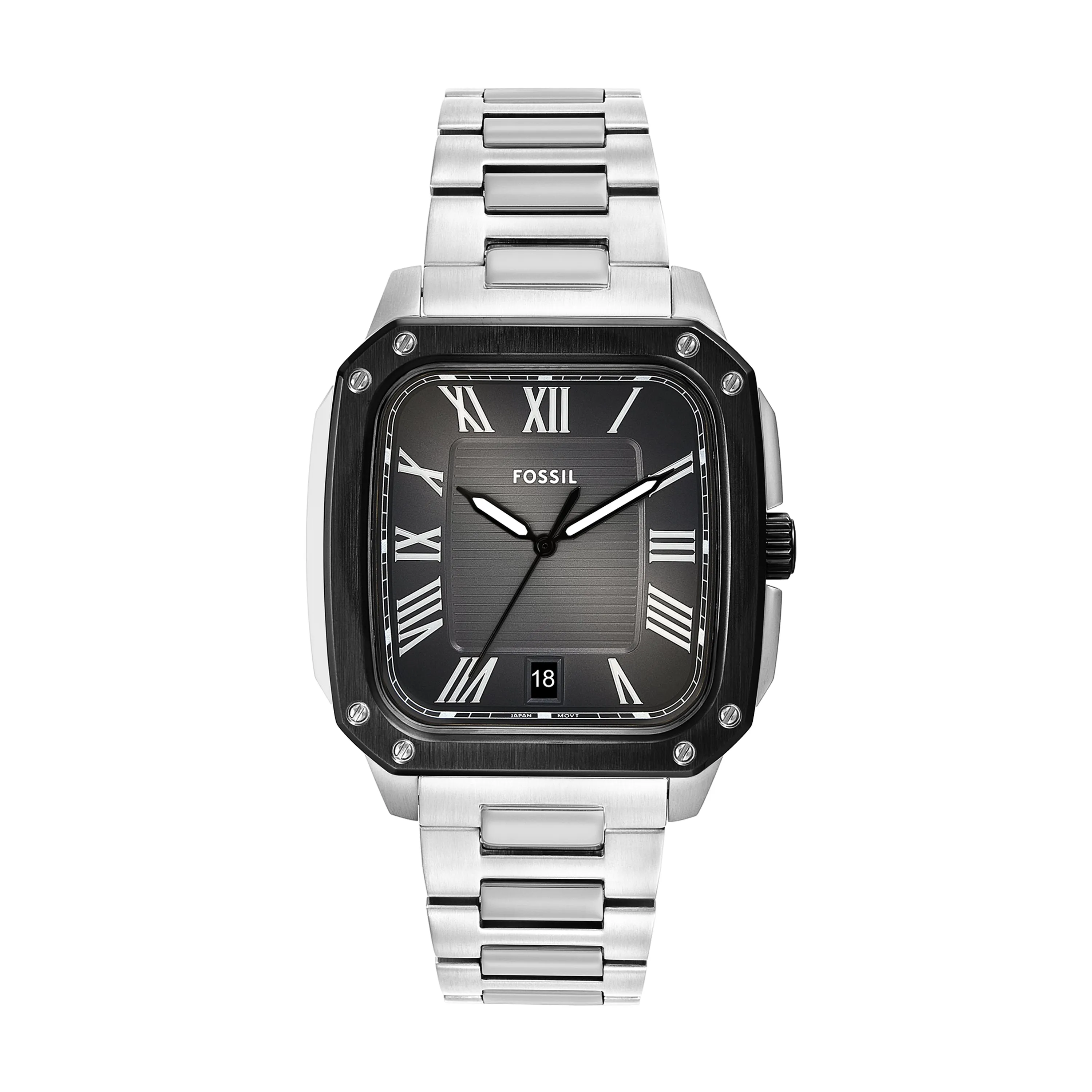 Fossil Crosby Three-Hand Grey Dial Stainless Steel Watch FS6122 