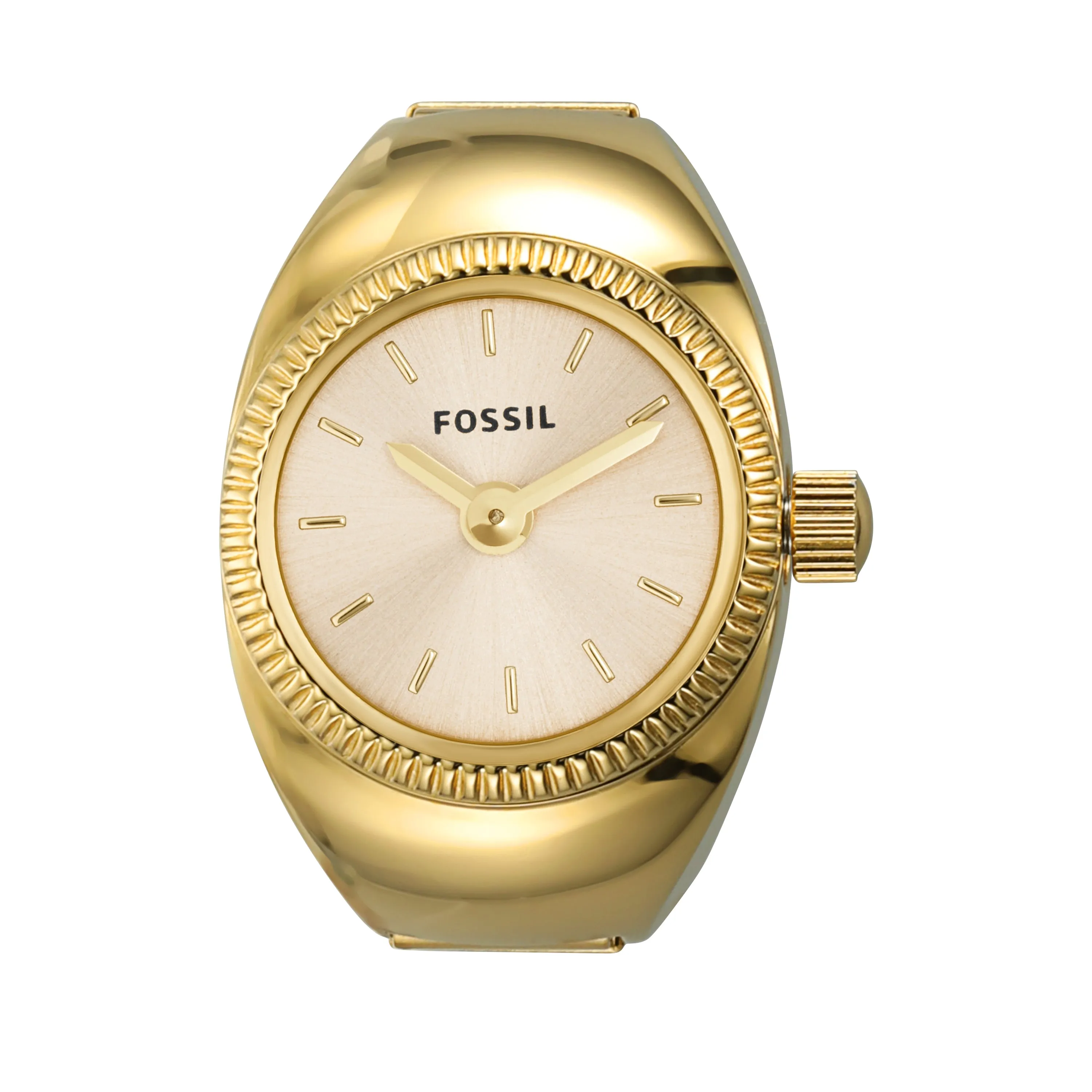 Fossil Elegance Timepiece - Gold-Toned Two-Hand Movement Ring Watch ES5246 