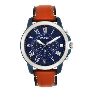 Fossil Grant Chronograph Brown Leather Strap Watch FS5151 