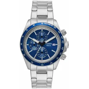 Fossil Men's Watch - Autocross Blue Dial Silver Stainless Steel Bracelet | BQ2869 