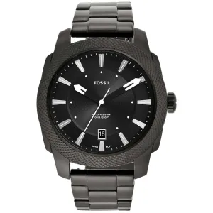 Fossil Men's Watch - Machine Quartz SS Case Black Dial Smoke Grey Bracelet | FS5970 