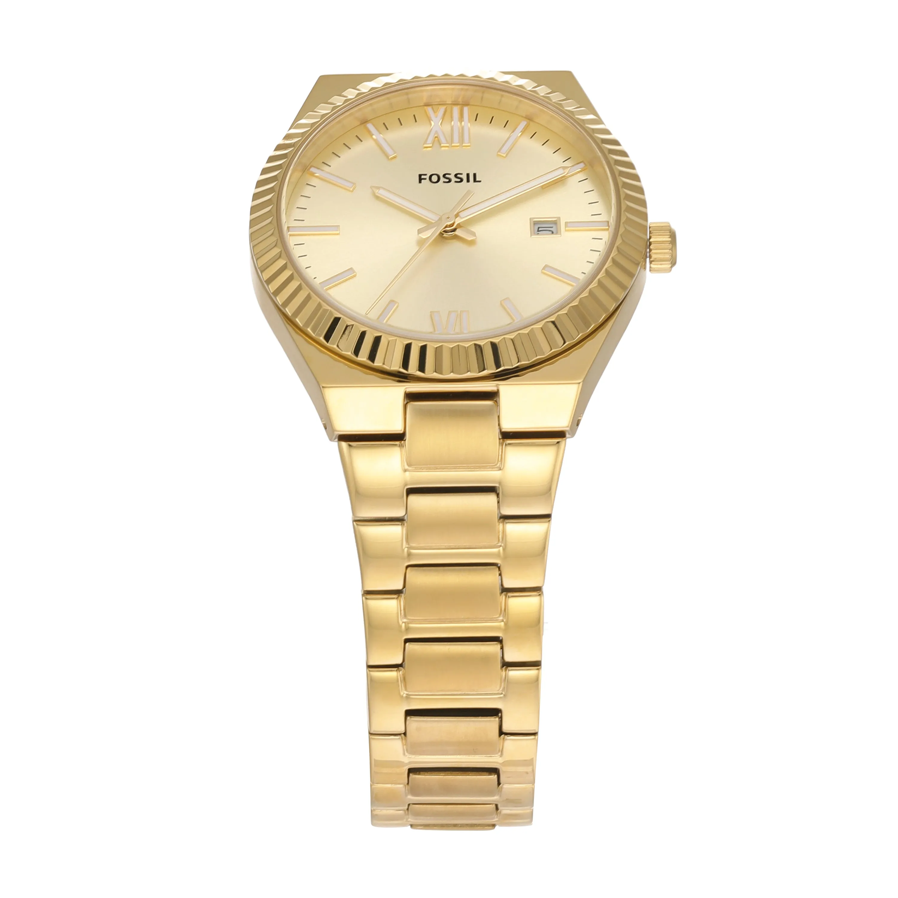 Fossil Scarlette Gold-Tone Stainless Steel Watch with Date Function ES5299
