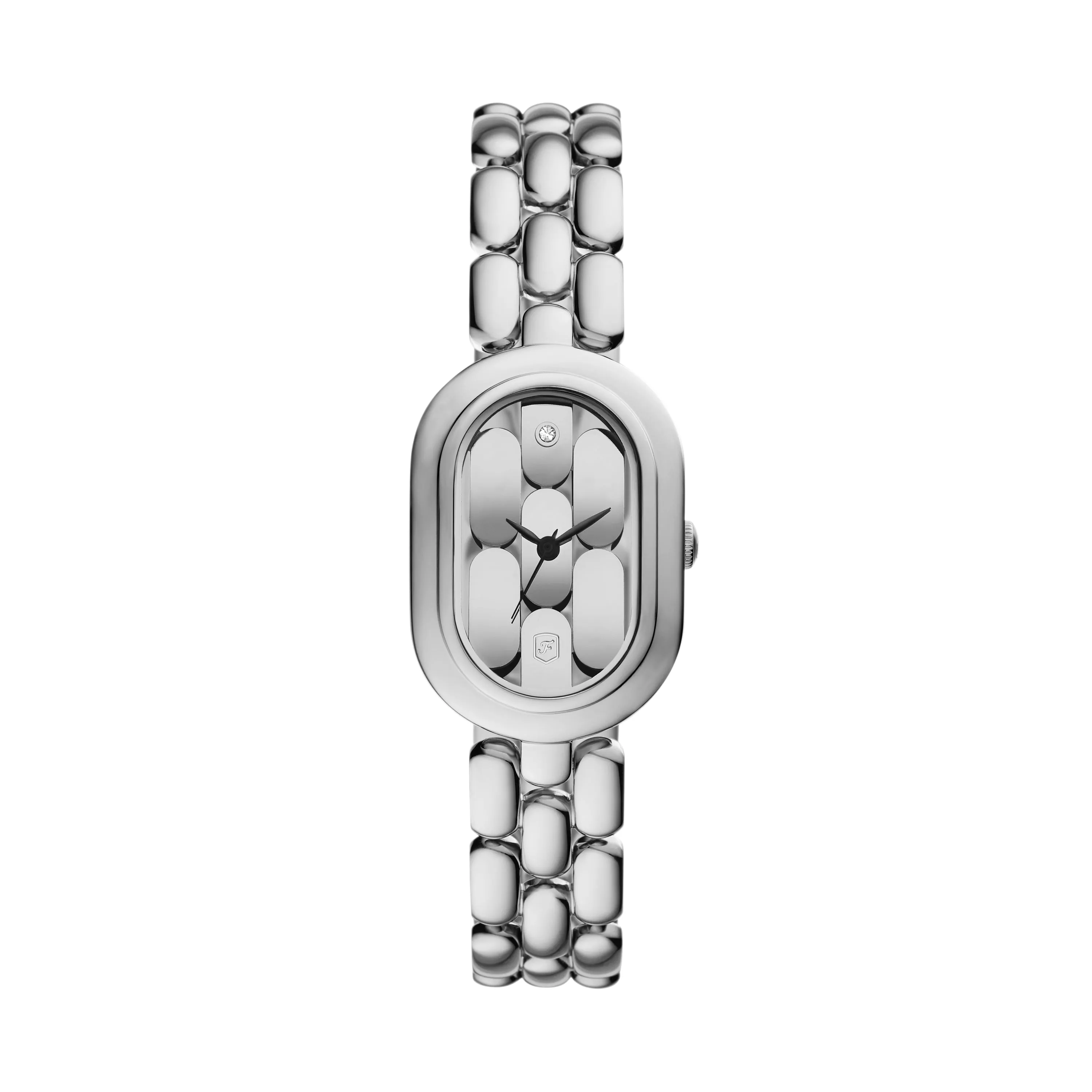 Fossil Sloan Three-Hand Silver Dial Stainless Steel Watch ES5381 