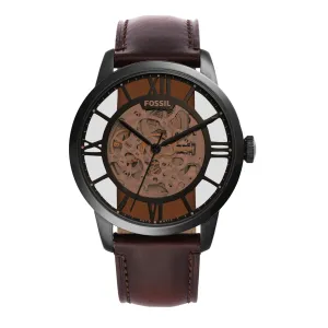 Fossil Townsman Mechanical Watch with Brown Dial and Leather Strap ME3098 