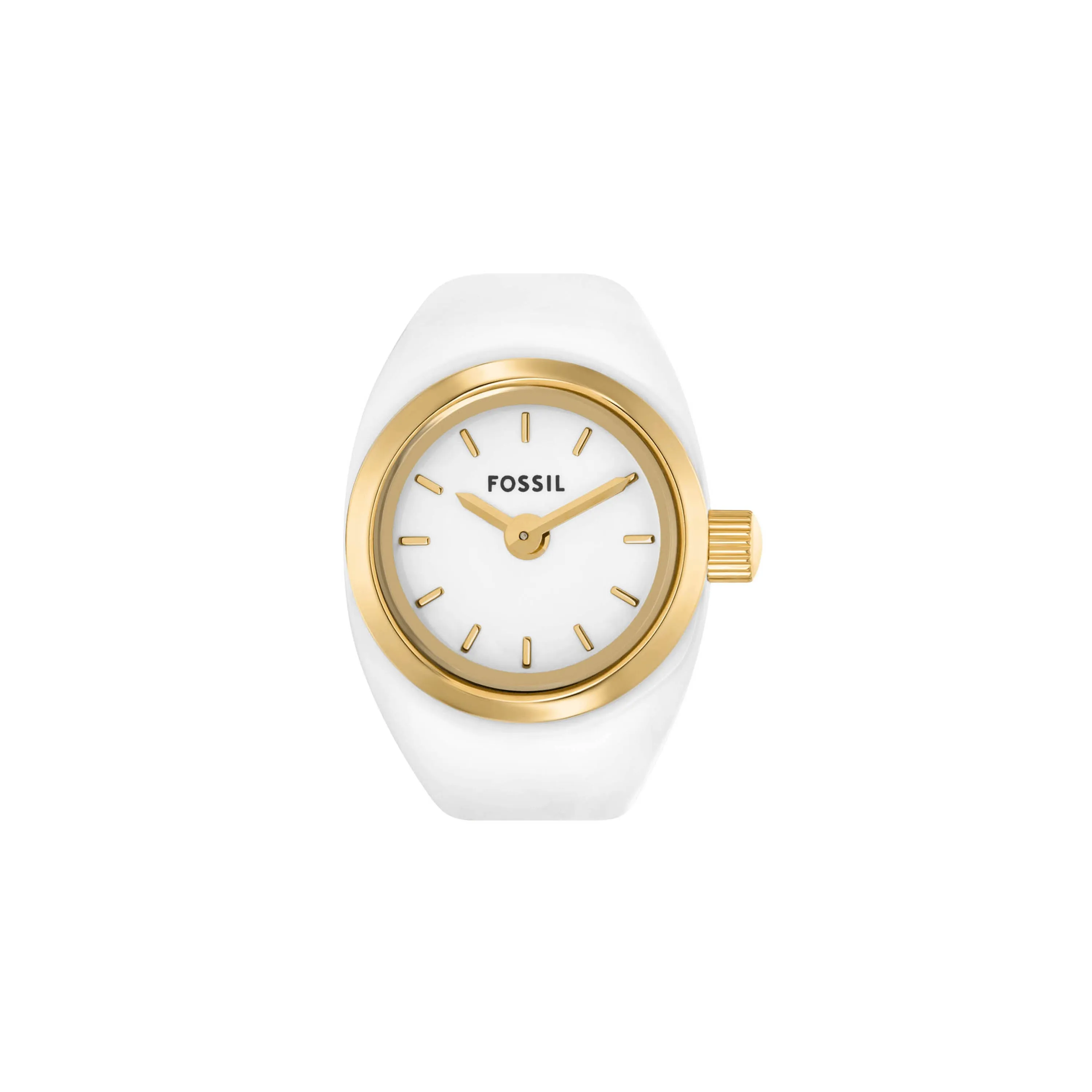 Fossil Two-Hand Gold Stainless Steel Ring Watch ES5412 