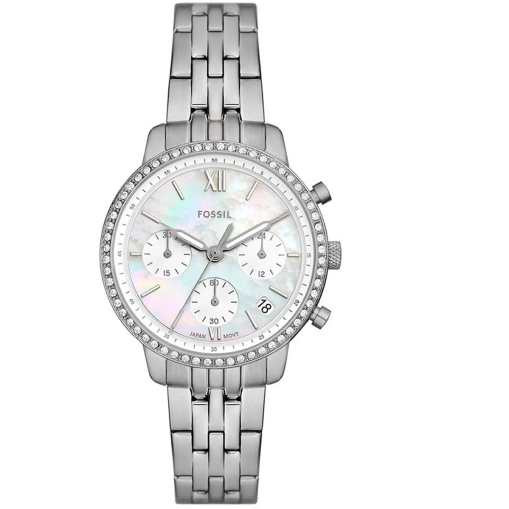Fossil Women's Watch - Neutra Quartz Chronograph White Dial Silver Bracelet | ES5357 Luxury Quartz Watch Quartz Watch Sale