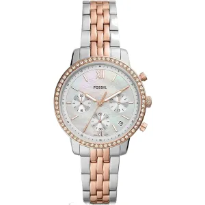 Fossil Women's Watch - Neutra Quartz White Mop Dial Two Tone Steel Bracelet | ES5279 Luxury Quartz Watch Quartz Watch Sale