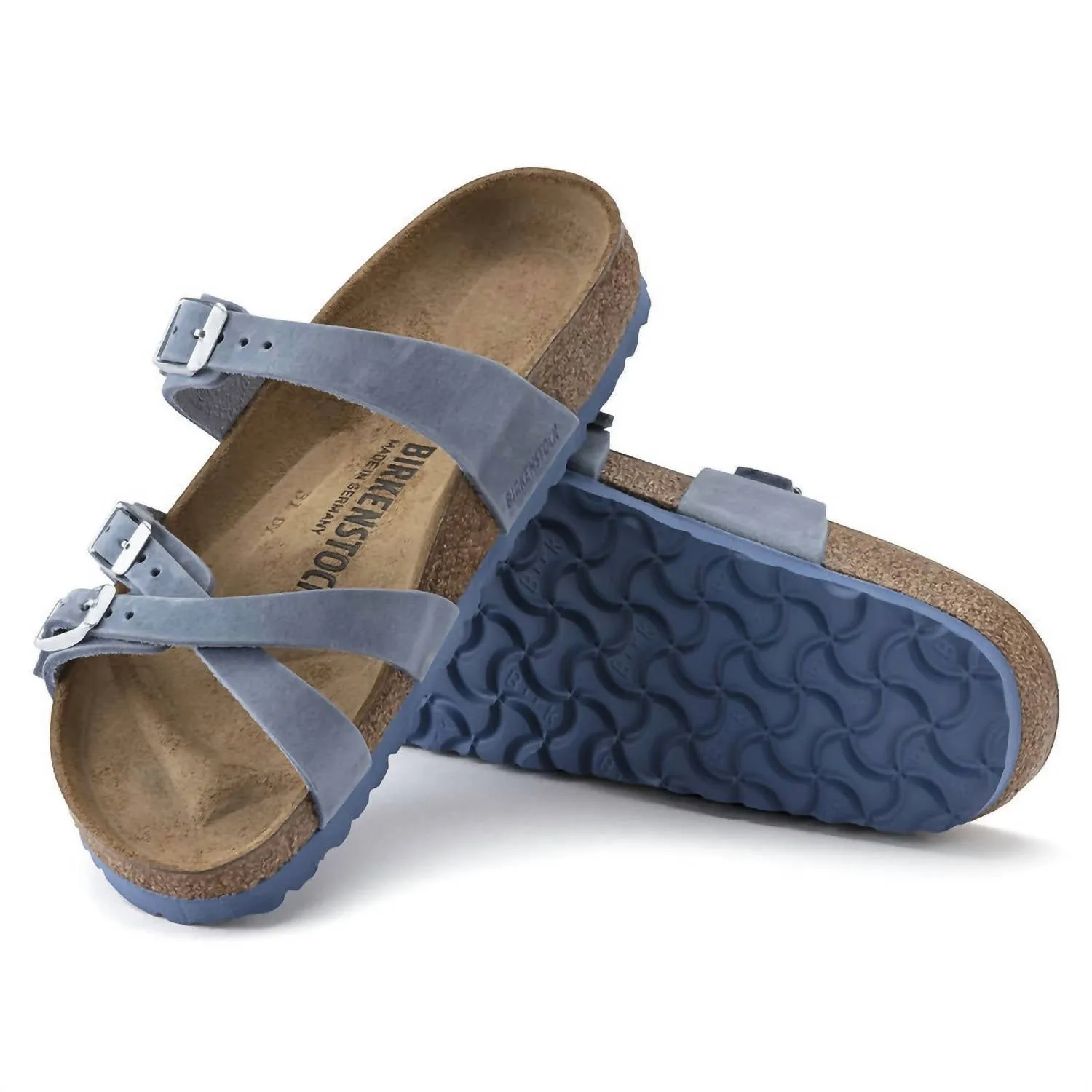 Sandale Franca à lanières en bleu poussiéreux