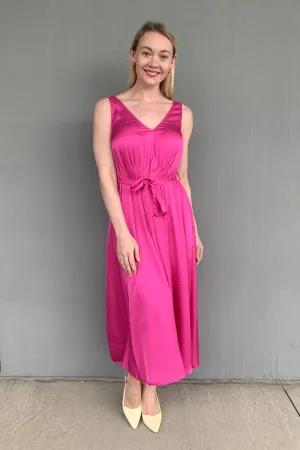 Clothings FRNCH - F12570 Satin Tie Dress Dresses women dresses dress stores