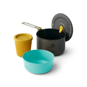 Frontier Ultralight 1.3L Pot Cook Set - (3 Piece) portable camping kitchen set discount camping cookware kit sale olding camp kitchen box clearance