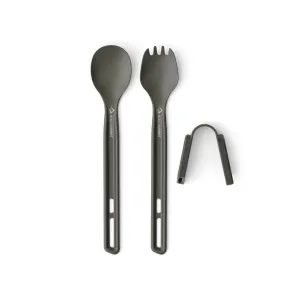 Frontier Ultralight Cutlery Set - Long Handle Spoon & Spork portable camping kitchen set discount camping cookware kit sale olding camp kitchen box clearance
