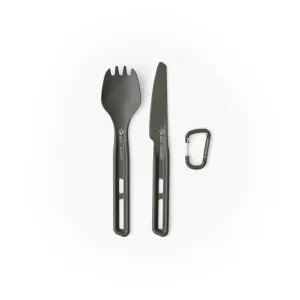 Frontier Ultralight Cutlery Set - Spork & Knife portable camping kitchen set discount camping cookware kit sale olding camp kitchen box clearance