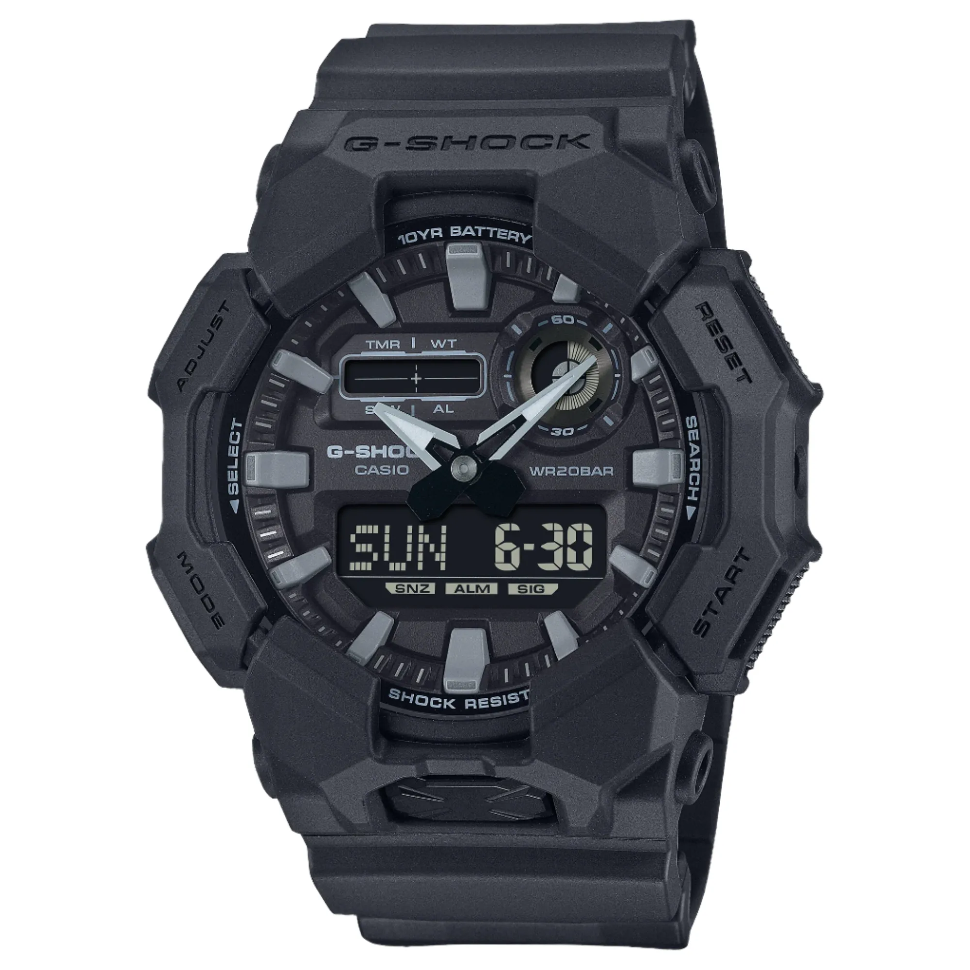 G-Shock Analog Digital Black Dial Black Resin Band Watch GA010-1A1 