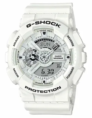 G-Shock Analog Digital White Resin Band Watch GA110MW-7A,quartz watch, quartz watches for men, quartz watches for women, best quartz watch, minimalist quartz watch, luxury quartz watch, waterproof quartz watch,analog quartz watch, digital quartz watch,affo