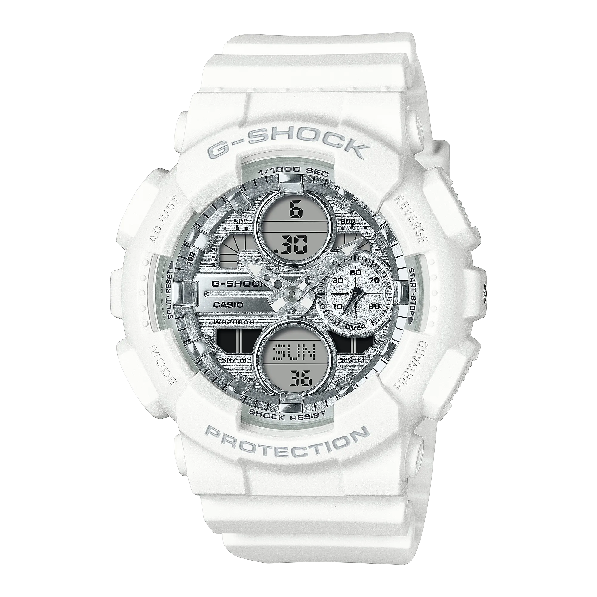 G-Shock Analog Digital White Resin Band Watch GMAS140VA-7A 