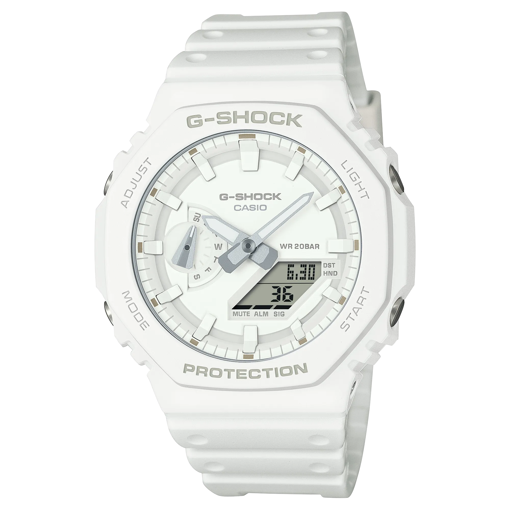 G-Shock CasiOak All White Watch GA2100-7A7 
