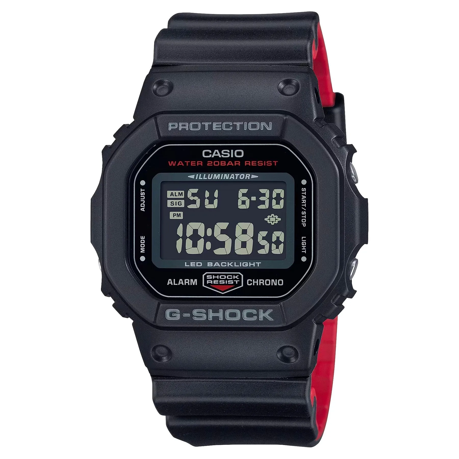 G-Shock Digital Black Resin Band Black Dial Watch DW5600UHR-1D 
