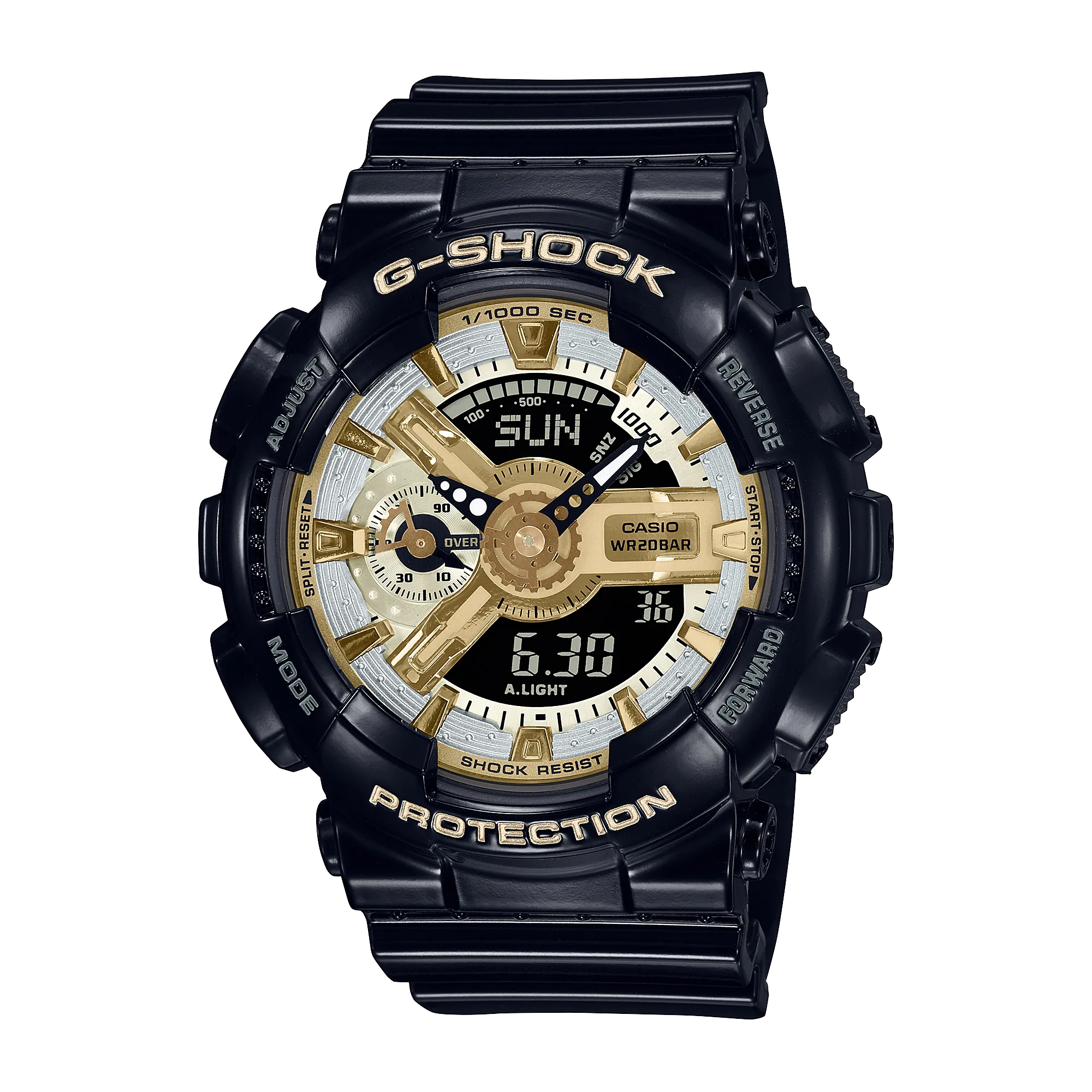 G-Shock Digital Black Resin Band Watch GMAS110GB-1A 