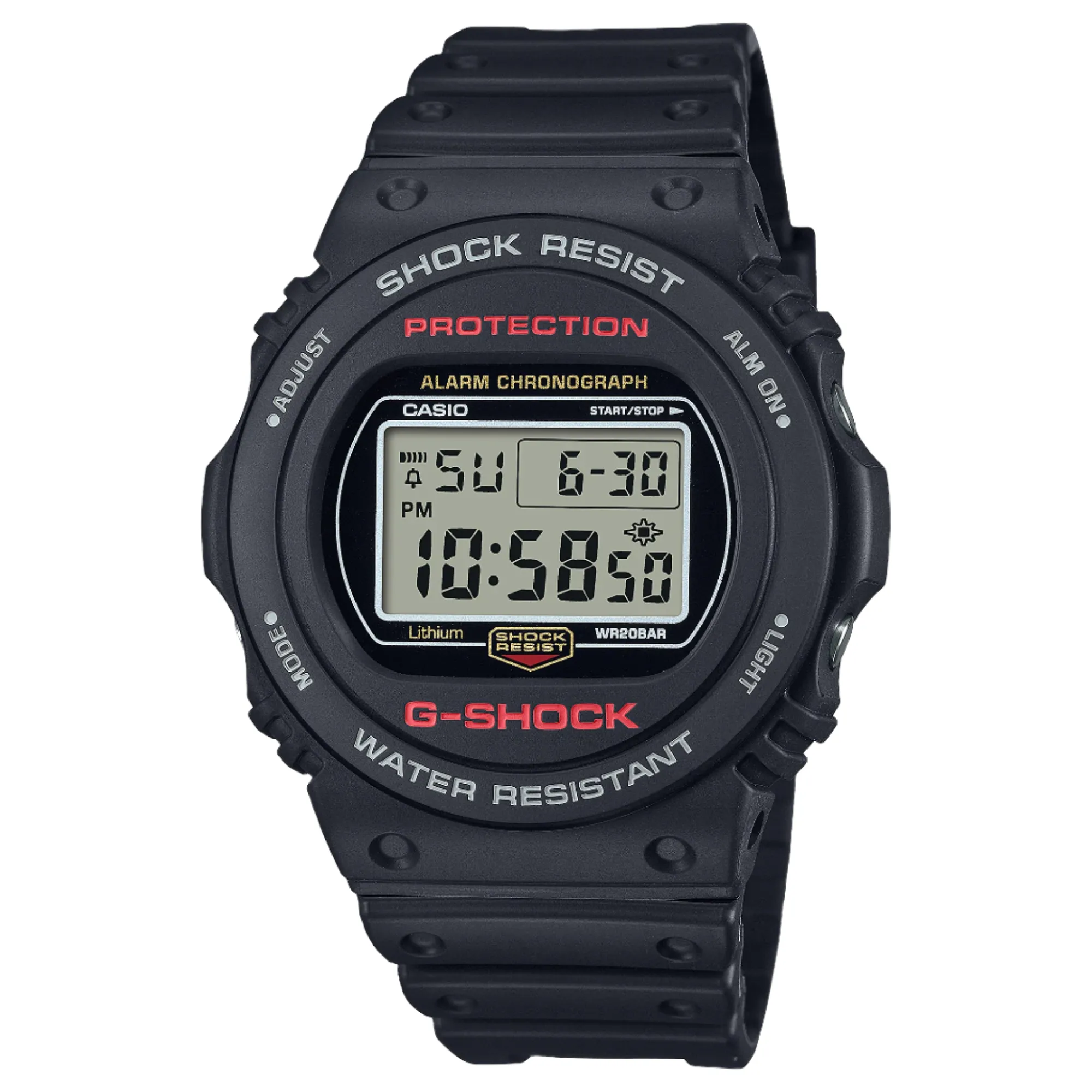 G-Shock Digital Grey Dial Black Resin Band Watch DW5750UE-1D 