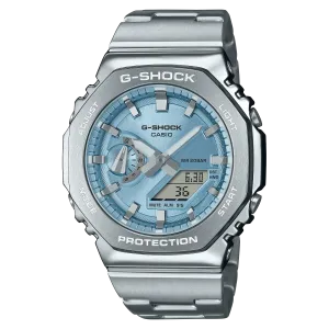 G-Shock G-Steel 2100 Series Blue Dial Stainless Steel Watch GM2110D-2A 