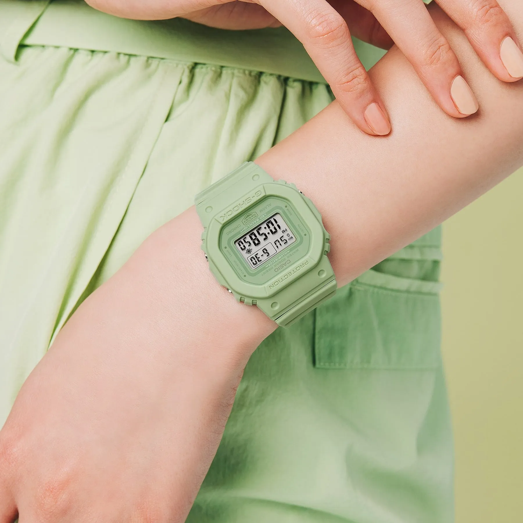 G-Shock Green Resin Band Watch GMDS5600BA-3D