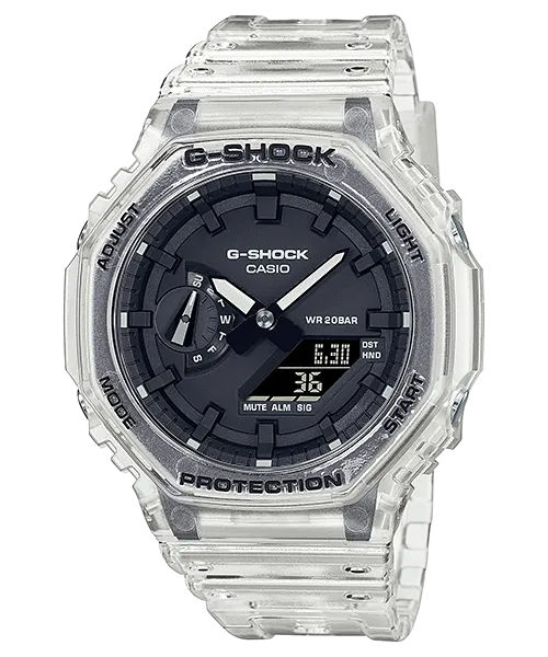 G-Shock Transparent CasiOak Carbon Core Guard Watch GA2100SKE-7A,quartz watch, quartz watches for men, quartz watches for women, best quartz watch, minimalist quartz watch, luxury quartz watch, waterproof quartz watch,analog quartz watch, digital quartz wa