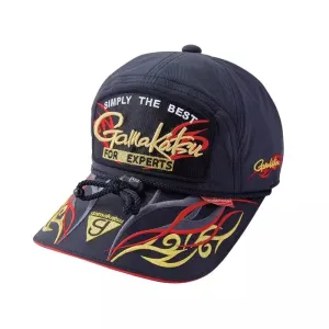 Gamakatsu Fishing Baseball Cap boater hat with bow in beach sunlight