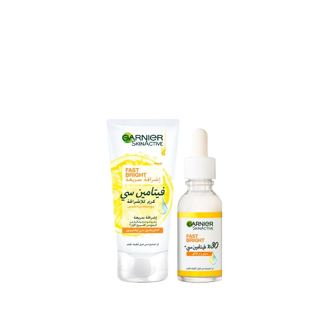 Garnier Fast Bright Serum And Day Cream Bundle At 15% Off