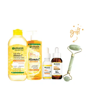 Garnier Vitamin C Face Wash, Serum & Micellar Bundle At 25% Off 