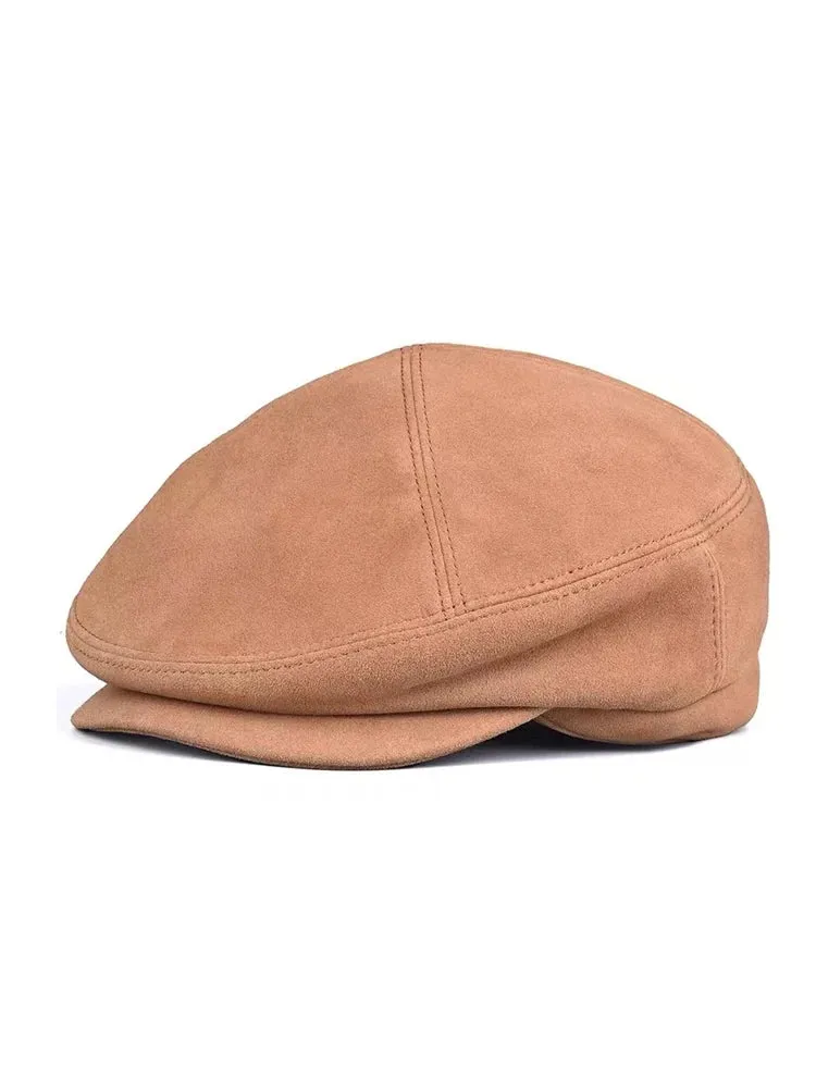 Gatsby Genuine Suede Leather Flat Cap