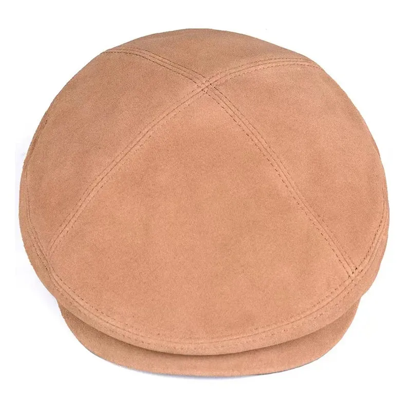 Gatsby Genuine Suede Leather Flat Cap