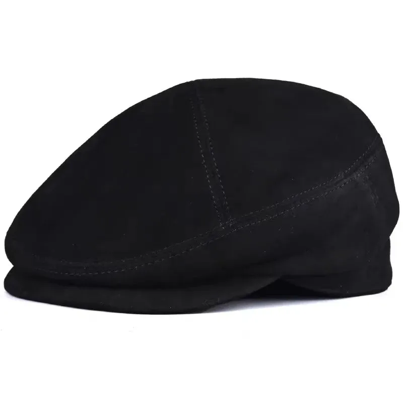 Gatsby Genuine Suede Leather Flat Cap