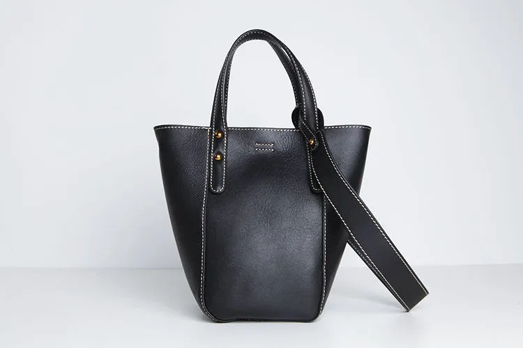 Genuine Leather Cute Bucket Bag Handbag Crossbody Bag Shoulder Bag Women Leather Purse