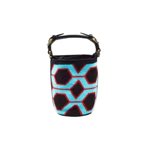 Geometric Pattern Cotton Bucket Bag stylish bucket bags