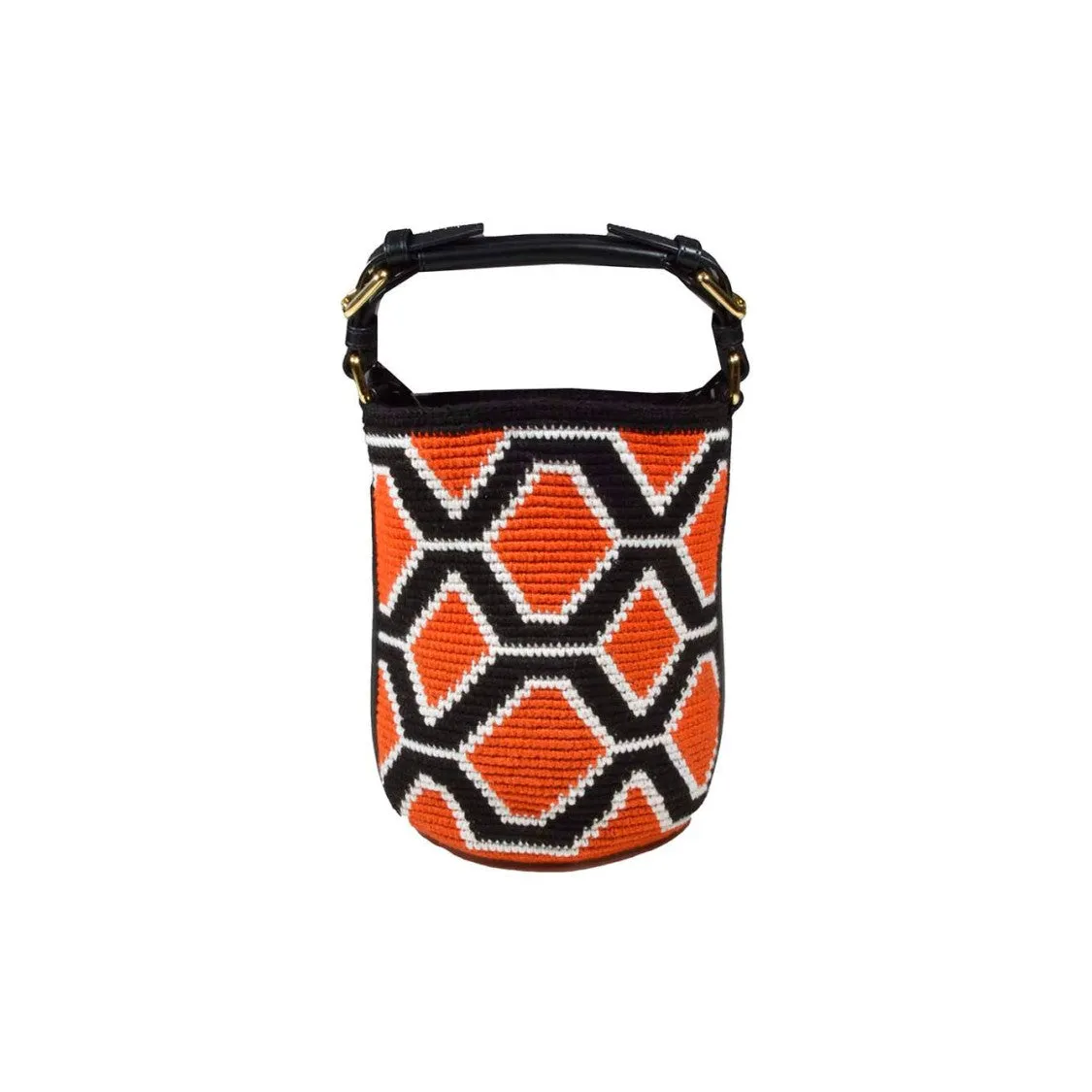 Geometric Patterned Cotton Bucket Bag stylish bucket bags