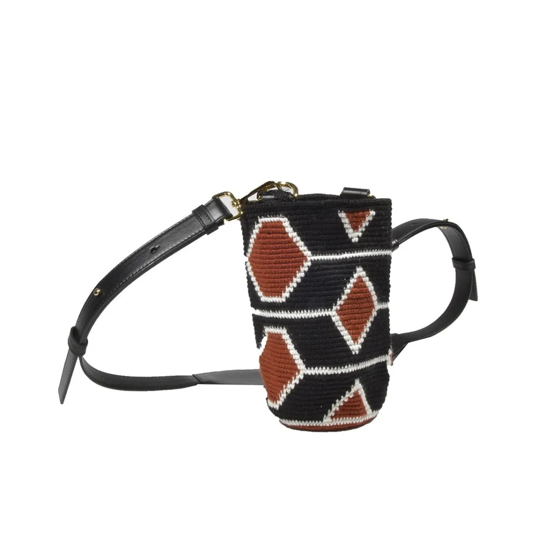 Geometric Patterned Handcrafted Cotton Bucket Bag
