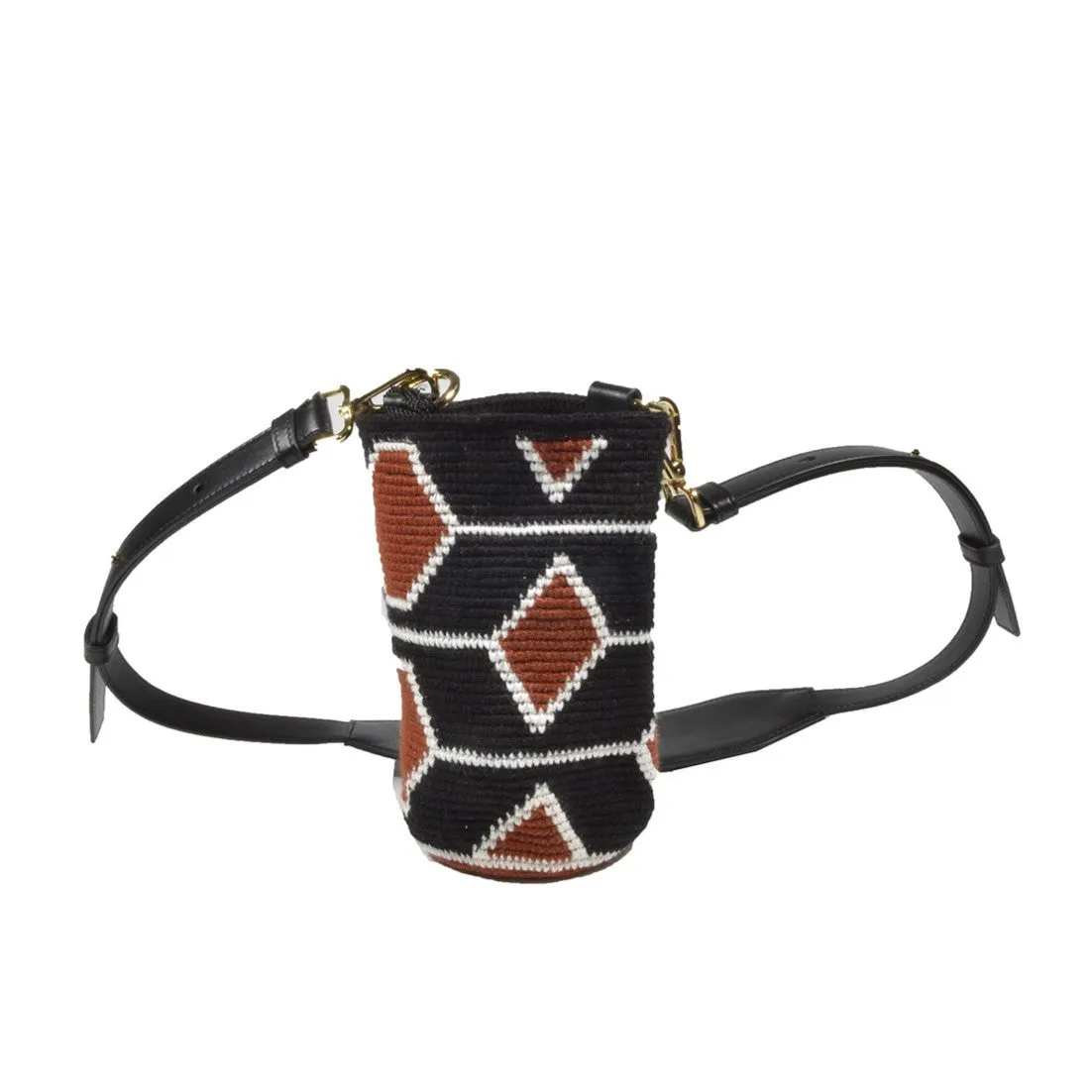 Geometric Patterned Handcrafted Cotton Bucket Bag stylish bucket bags