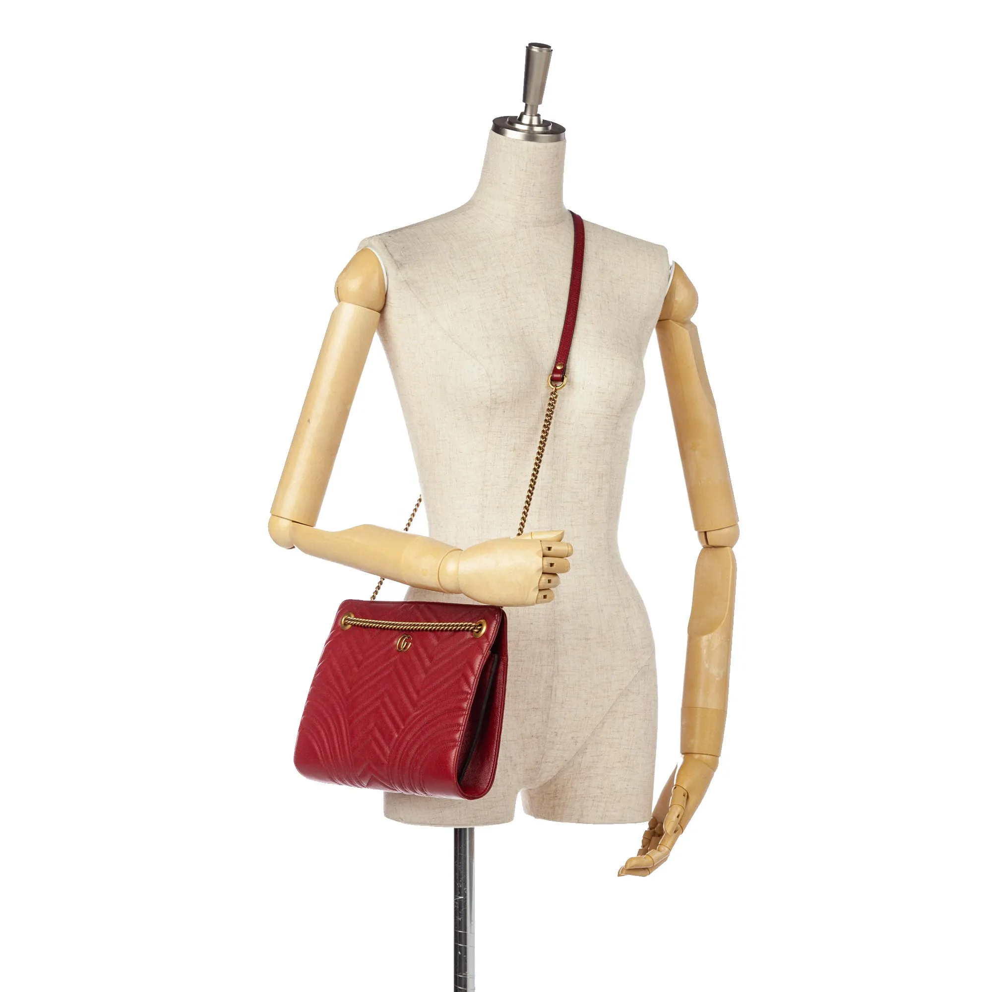 GG Marmont Leather Crossbody Bag Red