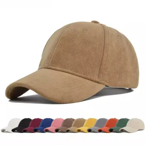 Ghelter Classic Suede Baseball Cap stylish boater hat with ribbon on model