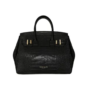 Gigi Croco  11" - Black handle bags on sale