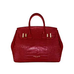 Gigi Croco  11" - Red handle bags on sale
