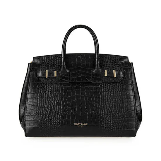 Gigi Croco  13" - Black handle bags on sale