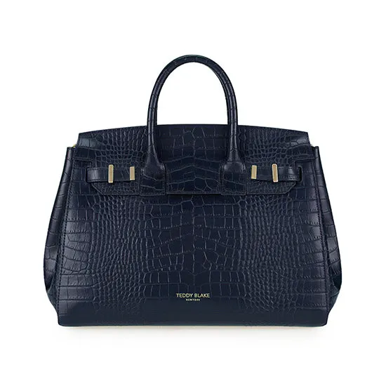 Gigi Croco  13" - Blue Jeans handle bags on sale