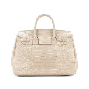 Gigi Croco  13" - Cream handle bags on sale