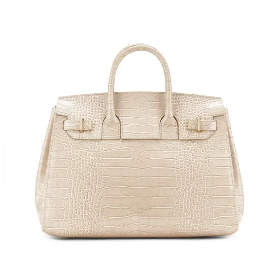 Gigi Croco  13" - Cream handle bags on sale