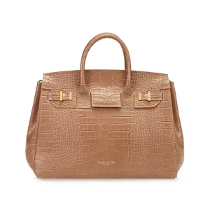 Gigi Croco  13" - Dark Blush handle bags on sale