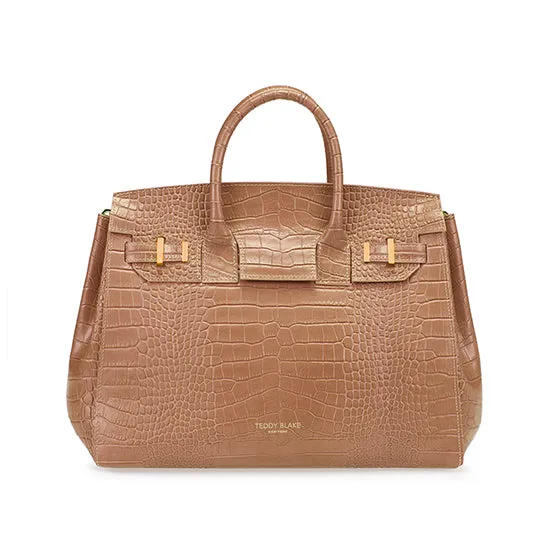Gigi Croco  13" - Dark Blush handle bags on sale